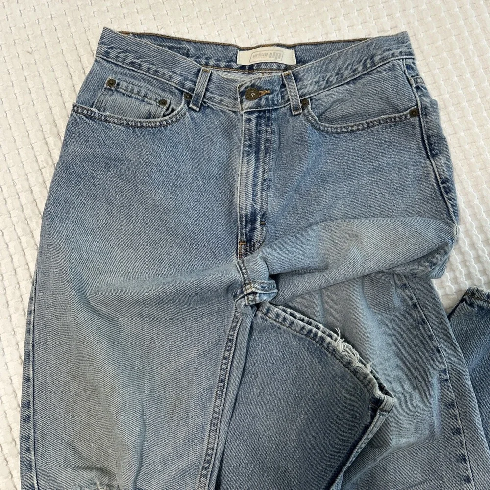 Urban Pipeline Y2K Destroyed Distressed Grunge Light Wash Men's Jeans — 32x34